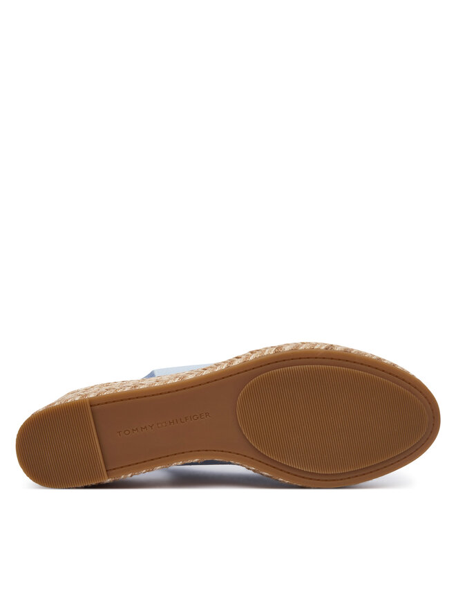 Tommy Hilfiger Espadrilles Tommy Hilfiger Hemp Slingback Wedge Espadrilles FW0FW09472 Hellblau