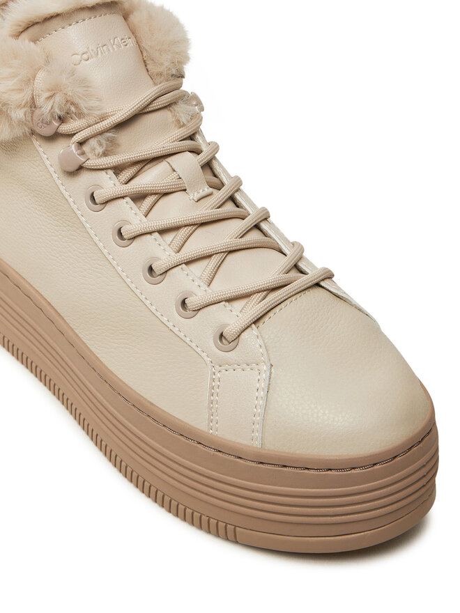 Calvin Klein Jeans Ботильйони Calvin Klein Jeans Bold Platf Low Laceup Mg YW0YW01590 Бежевий
