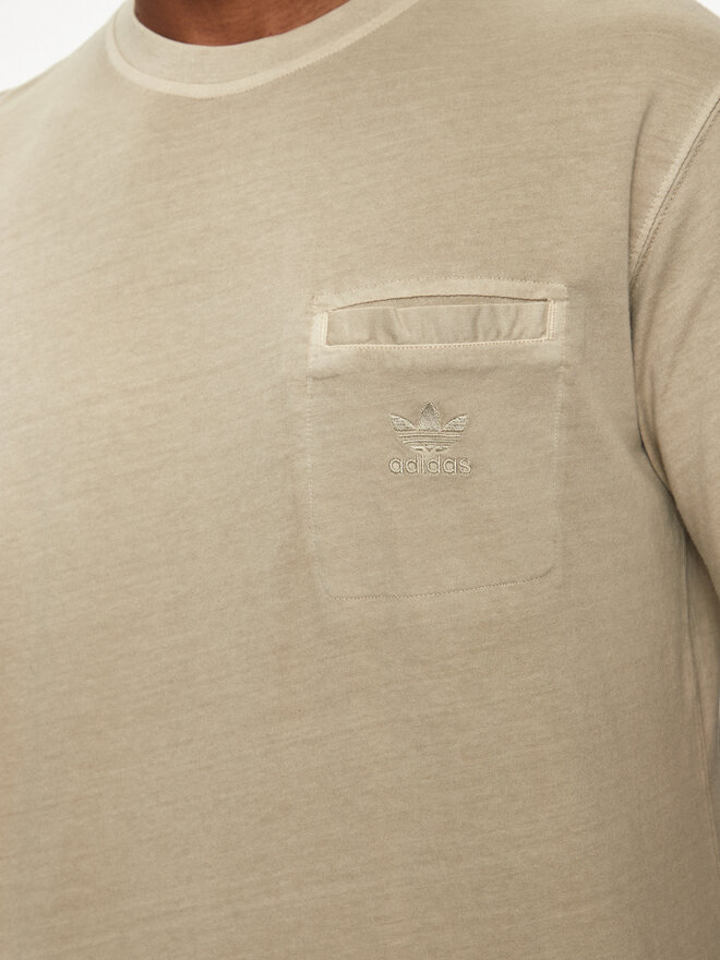adidas adidas T-Shirt Trefoil Essentials+ IS1763 Beige Regular Fit