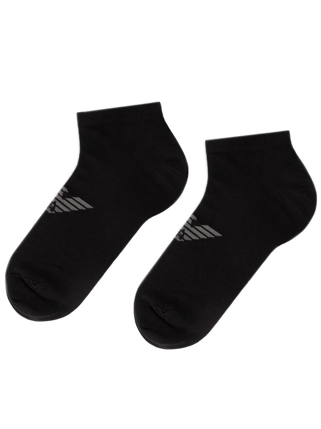 Emporio Armani Set de 3 perechi de șosete medii pentru bărbați Emporio Armani 300008 9A234 21320 Negru