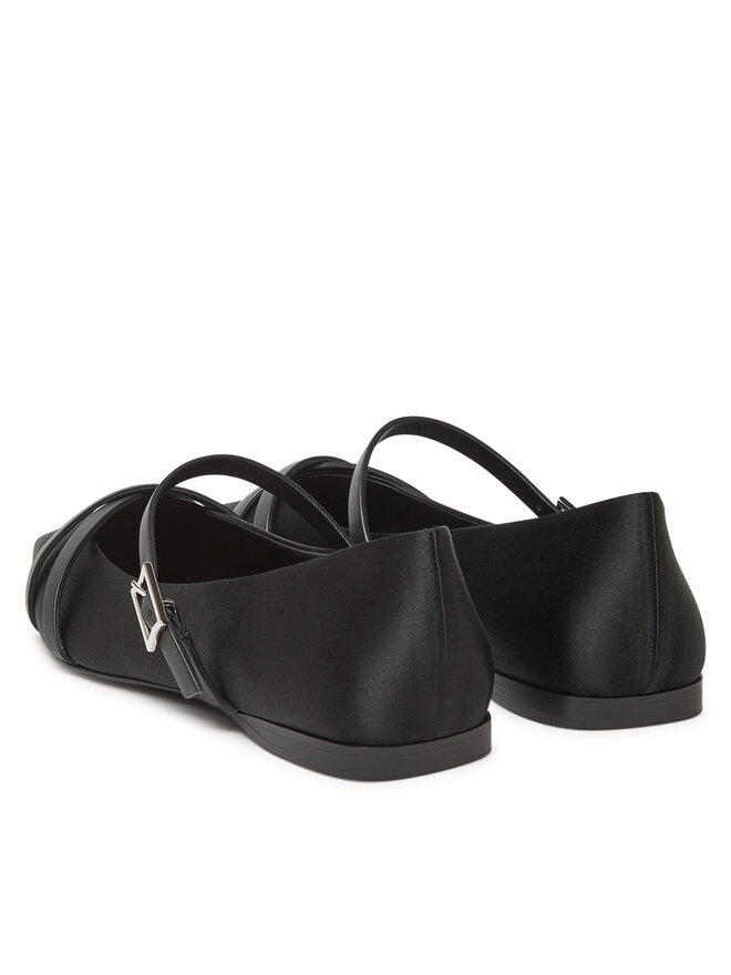 Max Mara Nizki čevlji Max Mara Satinflat 2514521272600 Črna