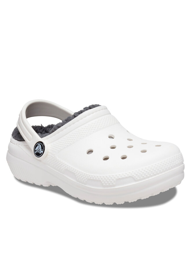 Crocs Klapki Crocs Classic Lined Clog Kids 207010 Biały
