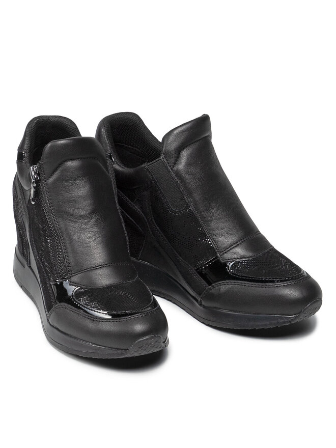 メメ Sneakersy Geox D Ilde D46RAA 05422 C9999 Czarny | eobuwie.com.pl