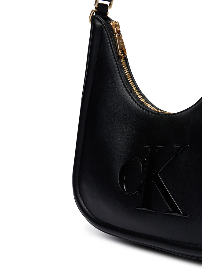 Calvin Klein Handtasche Calvin Klein Bold Ck Small Crescent LV04F3561G Schwarz