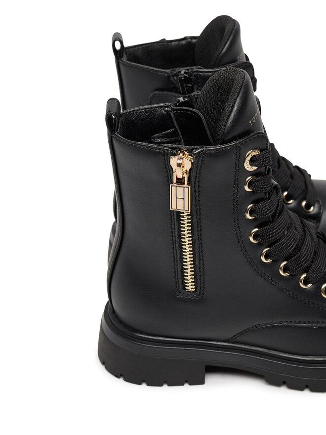Tommy Hilfiger Scarponcini Tommy Hilfiger Lace-Up Bootie T3A5-33567-1351 M Nero