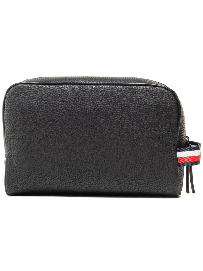 Tommy Hilfiger Τσαντάκι καλλυντικών Tommy Hilfiger Essential Pu Wasbag AM0AM07284 Μαύρο