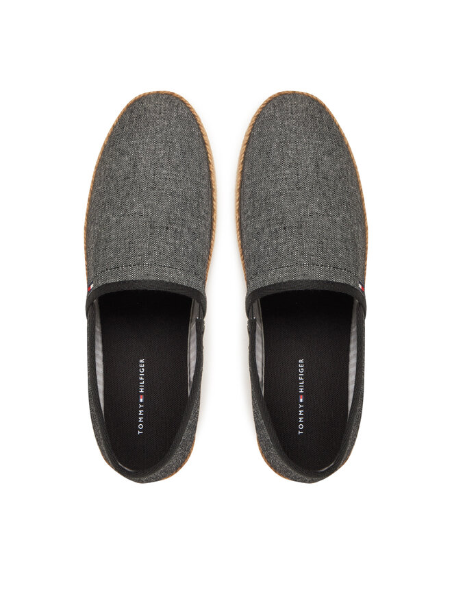 Tommy Hilfiger Еспадрили Tommy Hilfiger Hilfiger Chambray Espadrille FM0FM05391 Черен