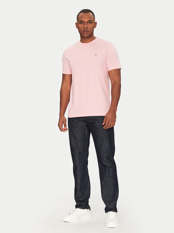 Gant Gant Póló Shield 2003184 Rózsaszín Regular Fit