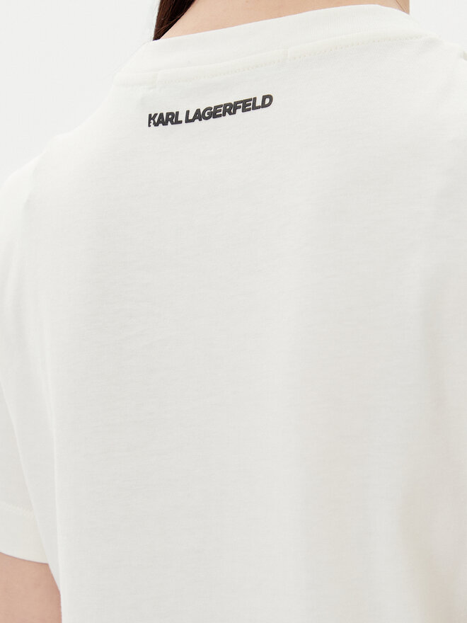 KARL LAGERFELD KARL LAGERFELD T-Shirt A1W17128 Εκρού Regular Fit
