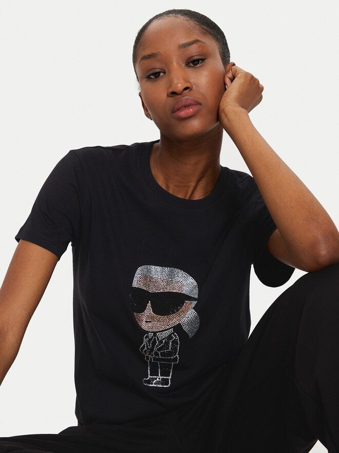 KARL LAGERFELD KARL LAGERFELD T-Shirt Ikonik 2.0 230W1770 Μαύρο Regular Fit