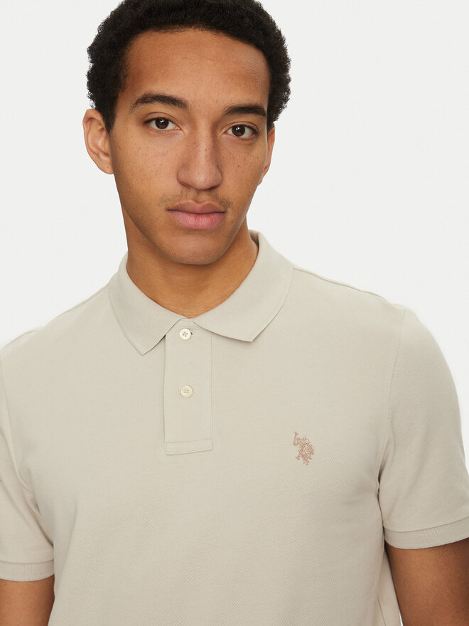 U.S. Polo Assn. U.S. Polo Assn. Polo marškinėliai MUP3312 Smėlio Regular Fit