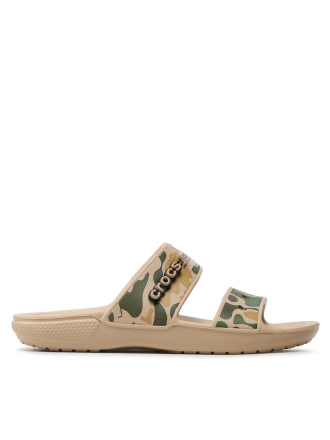 Crocs Чехли Crocs Classic Croc Printed 207559 Бежов