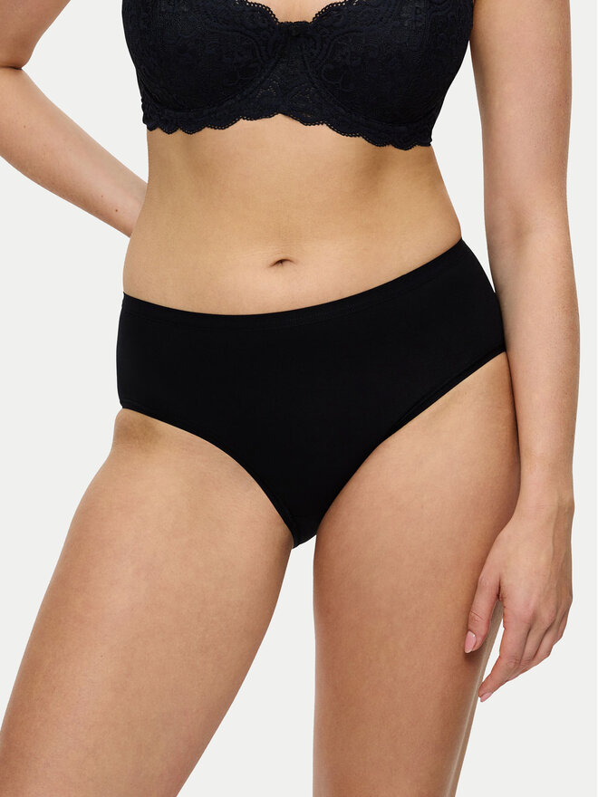 Triumph Triumph Κλασικό σλιπ ψηλόμεσο Sense Of Cotton 10224970 Μαύρο