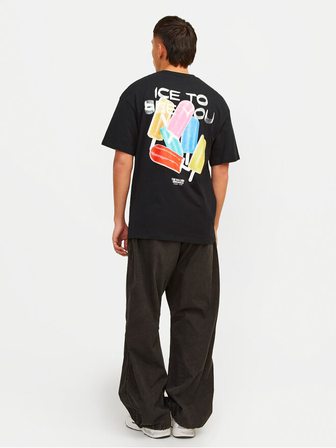 Jack&Jones Jack&Jones T-Shirt Jorfrutti 12256926 Μαύρο Wide Fit