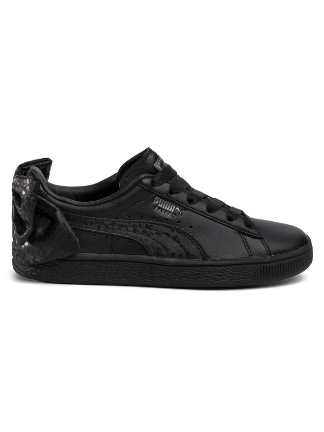 Black puma trainers with bow shop