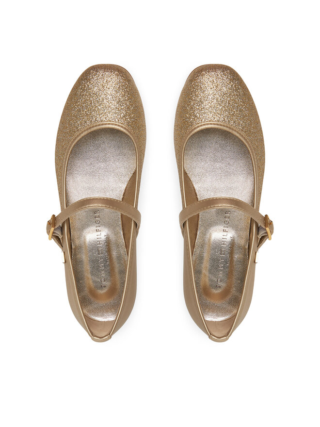 Tommy Hilfiger Балетки Tommy Hilfiger Ballerina T4A3-33930-0572 S Золотий