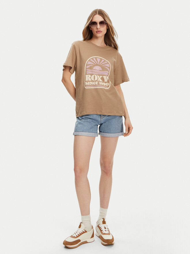 Roxy Roxy T-Shirt ERJZT05912 Braun Regular Fit