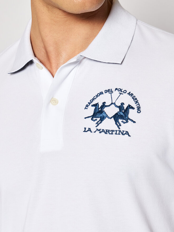La Martina La Martina Poloshirt CCMP01 PK001 Weiß Regular Fit