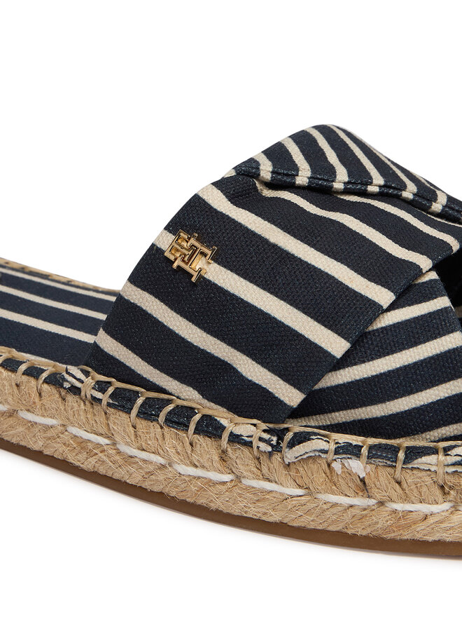 Tommy Hilfiger Pantoletten Tommy Hilfiger Canvas FW0FW09140 Dunkelblau