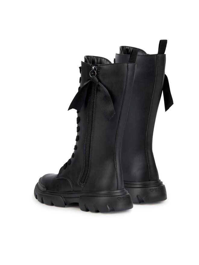 Geox Schnürstiefeletten Geox J Junette Girl J36HVC 000BC C9999 S Schwarz