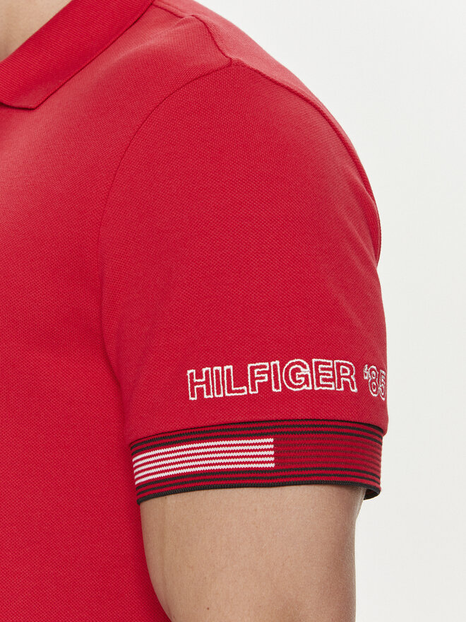 Tommy Hilfiger Tommy Hilfiger Pólóing Flag MW0MW34780 Piros Slim Fit