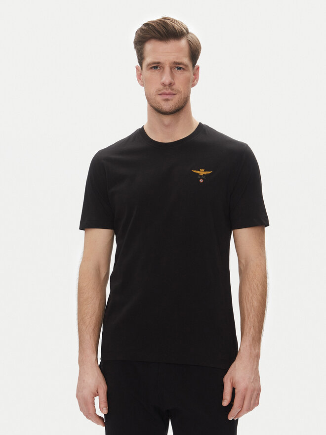 Aeronautica Militare Aeronautica Militare T-Shirt 251TS1580J372 Μαύρο Regular Fit