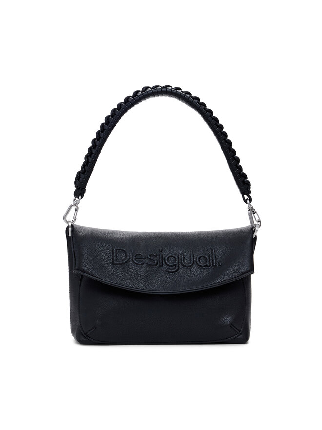 Desigual Τσάντα Desigual Half Logo Trokel 25WAXPAL Μαύρο