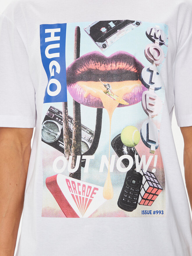 HUGO Hugo T-Shirt Narcado 50513316 Weiß Relaxed Fit