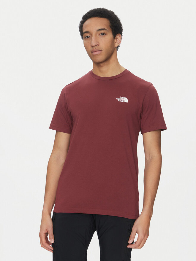 The North Face The North Face Majica Simple Dome NF0A87NG Bordo rdeča Regular Fit