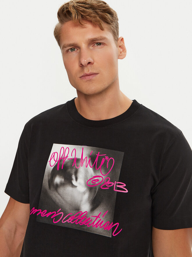 Off-White Off-White Футболка OMAA027F22JER0141068 Чорний Regular Fit