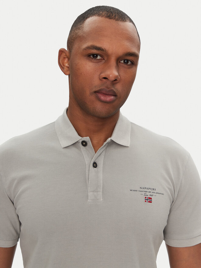 Napapijri Napapijri Poloshirt Elbas NP0A4GDL Grau Regular Fit