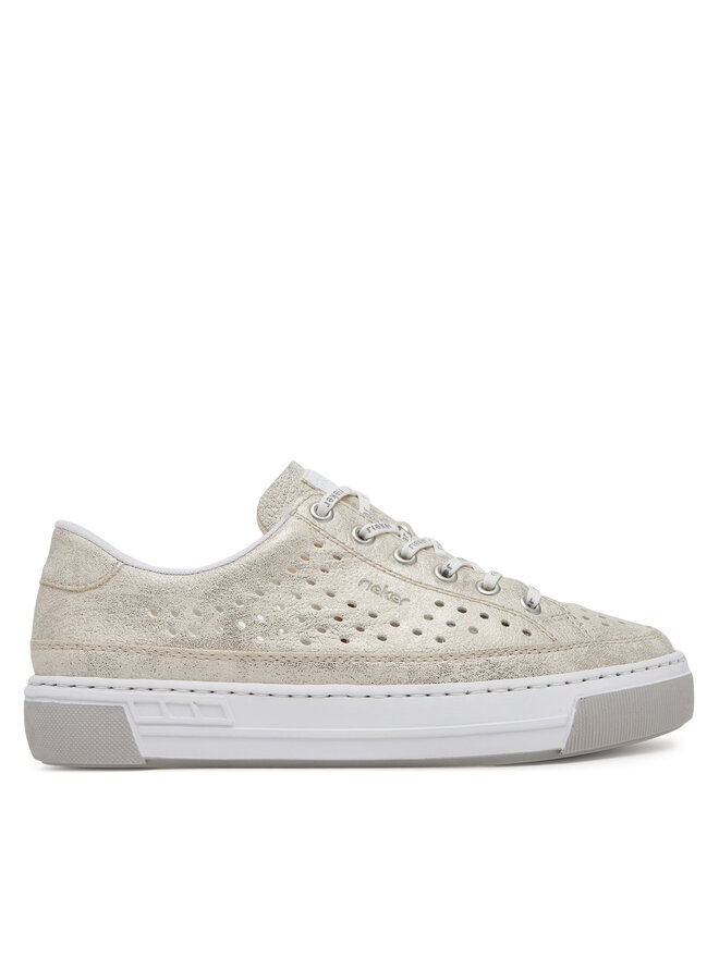 Rieker Sneakersy Rieker L8849-60 Złoty