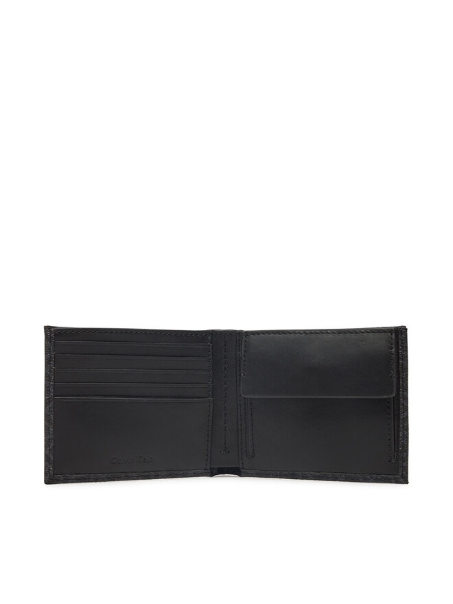 Calvin Klein Ανδρικό Πορτοφόλι Calvin Klein Classic Mono Bifold 5Cc W/Coin K50K512845 Μαύρο