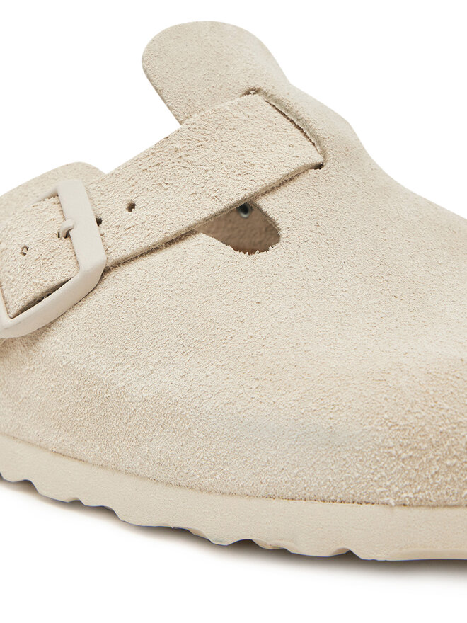 Birkenstock Pantoletten Birkenstock Boston zamsz 1027693 Weiß