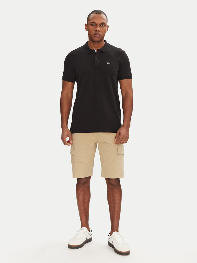 Tommy Jeans Tommy Jeans Poloshirt DM0DM20676 Schwarz Slim Fit