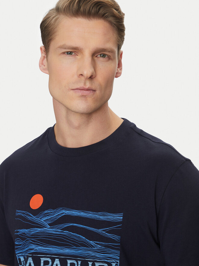 Napapijri Napapijri Camiseta S-Buti NP0A4INM Azul marino Regular Fit