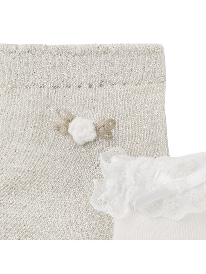 Mayoral 2er-Set hohe Kindersocken Mayoral 10655 Beige