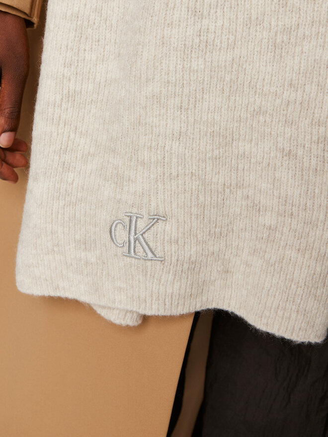 Calvin Klein Šál Calvin Klein Thick Embroidery K60K612664 Béžová