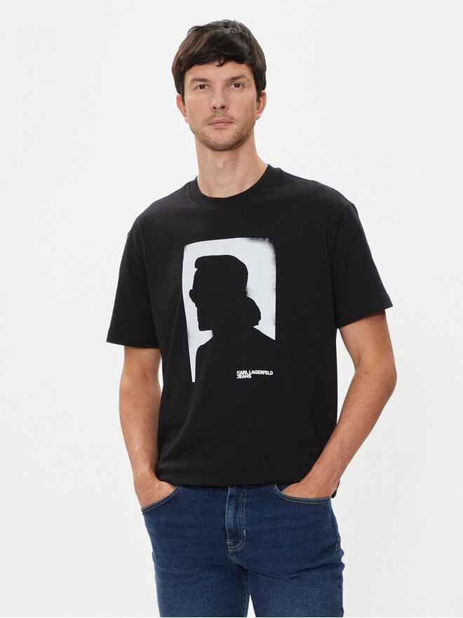 Karl Lagerfeld Jeans Karl Lagerfeld Jeans T-Shirt 245D1709 Schwarz Regular Fit