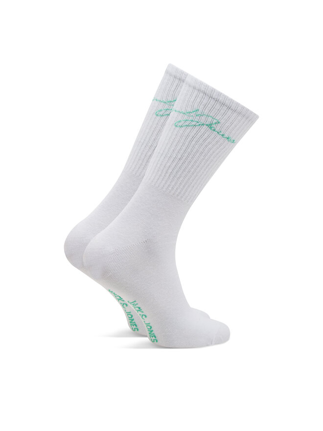 Jack&Jones Zestaw 5 par wysokich skarpet męskich Jack&Jones Lukas 12259024 Biały