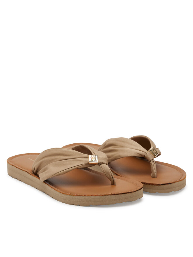 Tommy Hilfiger Žabky Tommy Hilfiger Th Elevated Beach Sandal FW0FW06985 Hnědá