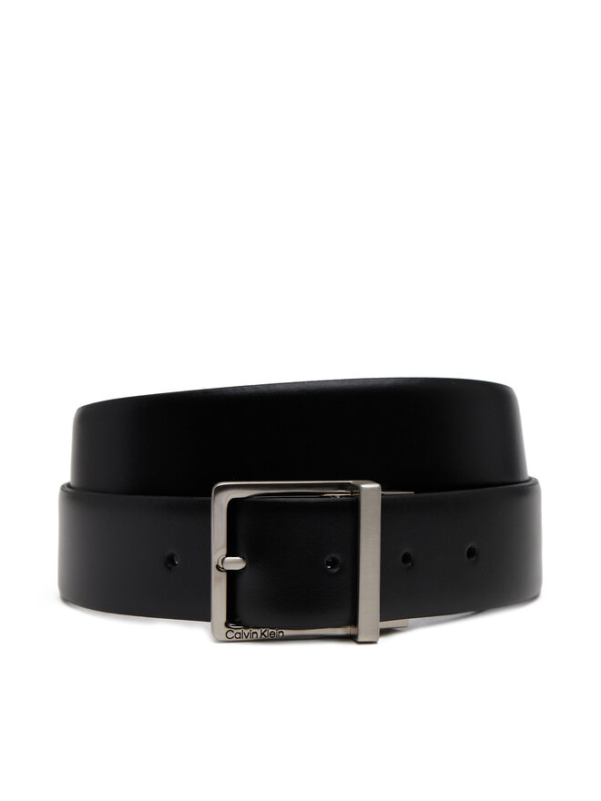 Calvin Klein Moški pas Calvin Klein Adj/Rev Sleek Square 35Mm K50K512836 Črna