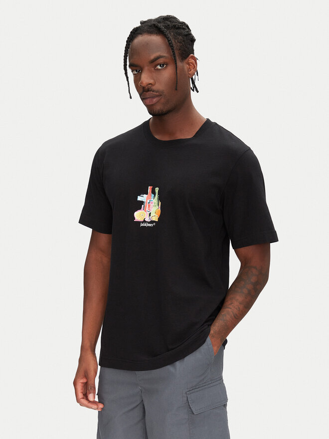 Jack&Jones Jack&Jones Marškinėliai Varenna 12273162 Juoda Regular Fit