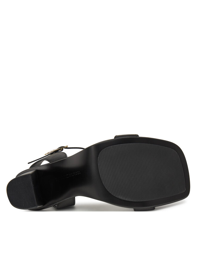 Tommy Hilfiger Szandál Tommy Hilfiger High Heel Leather Sandal FW0FW08534 Fekete