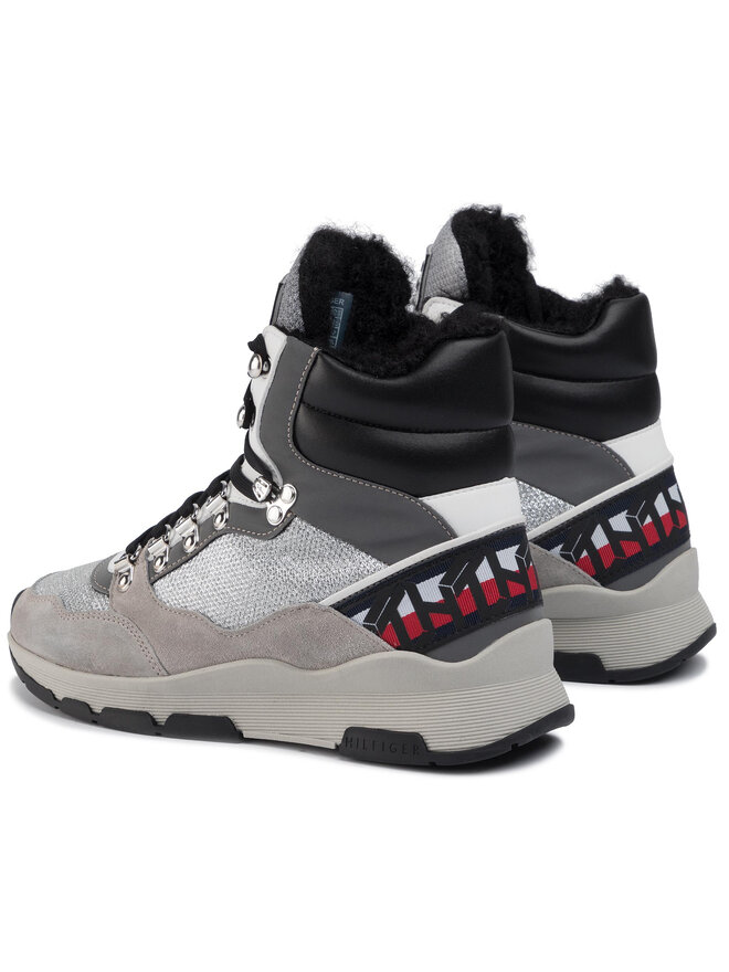 Tommy Hilfiger Sneakers Tommy Hilfiger Tommy Sparkle Sporty Boot FW0FW04635 Grau