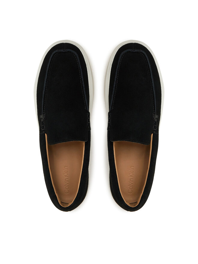 Calvin Klein Pusbačiai Calvin Klein Moccasin Suede HM0HM01794 Juoda
