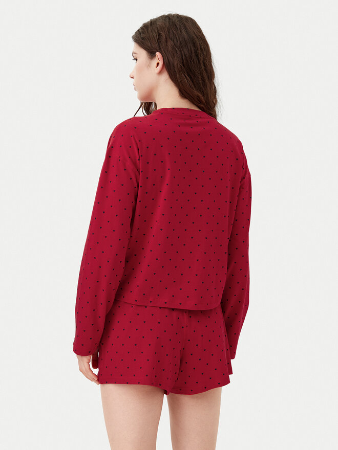 Tommy Hilfiger Tommy Hilfiger Pijama UW0UW05649 Rojo Relaxed Fit