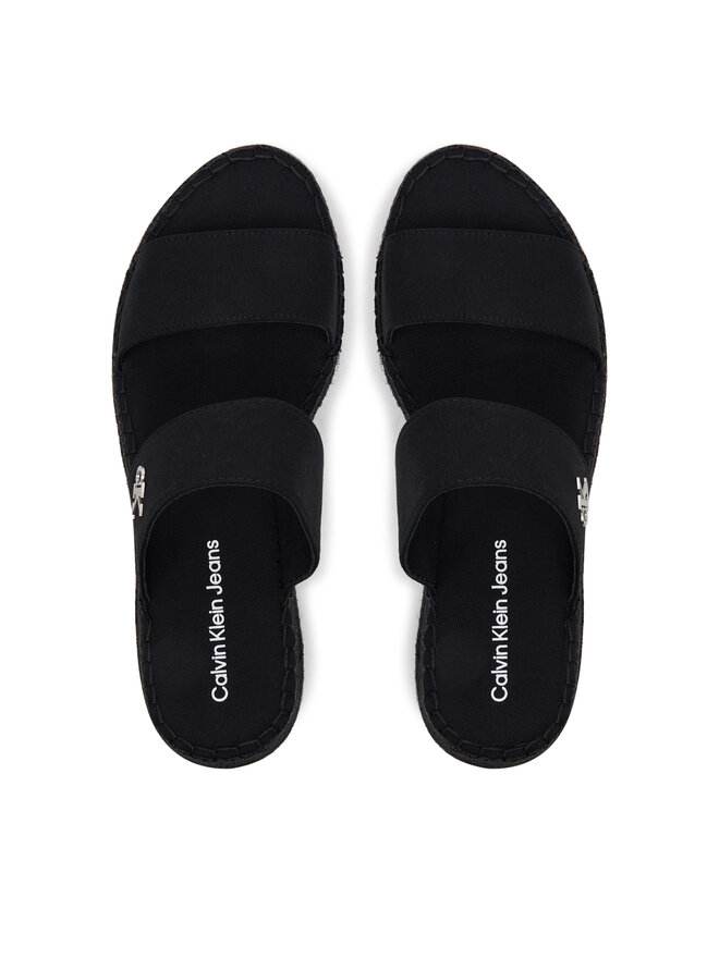Calvin Klein Jeans Espadryle Calvin Klein Jeans Sporty Rope Mg Lth Webbing YW0YW01704 Czarny