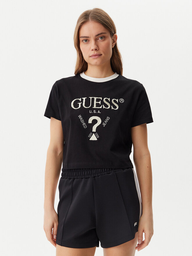 Guess Guess T-Shirt V5GI18 I3Z14 Μαύρο Regular Fit