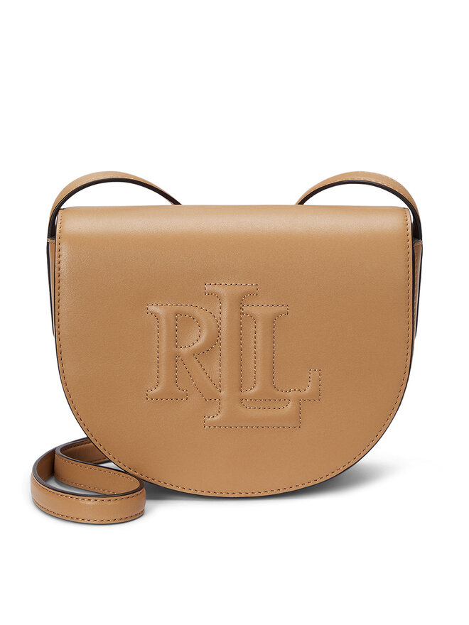LAUREN RALPH LAUREN Дамска чанта LAUREN RALPH LAUREN Witley Leather Medium Embossed Logo Crossbody Bag 431950130008 Кафяв